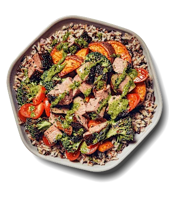 Caramelized-Garlic-Steak-Plate